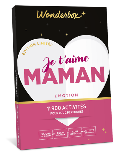 Coffret Wonderbox Je t'aime Maman Émotion — à gagner avec 3 327 points fidélité LaTenue