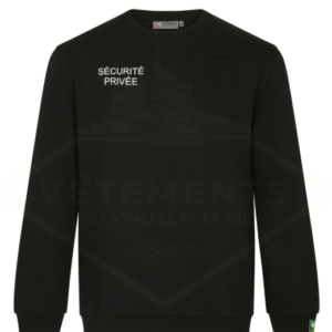 SWEAT SHIRT SÉCURITÉ PRIVEE NOIR (VVS)