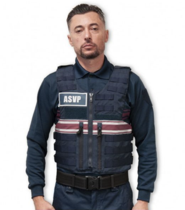 Gilet pare balles FULL TACTICAL IIIA Port extérieur ASVP Homme (LPSA)