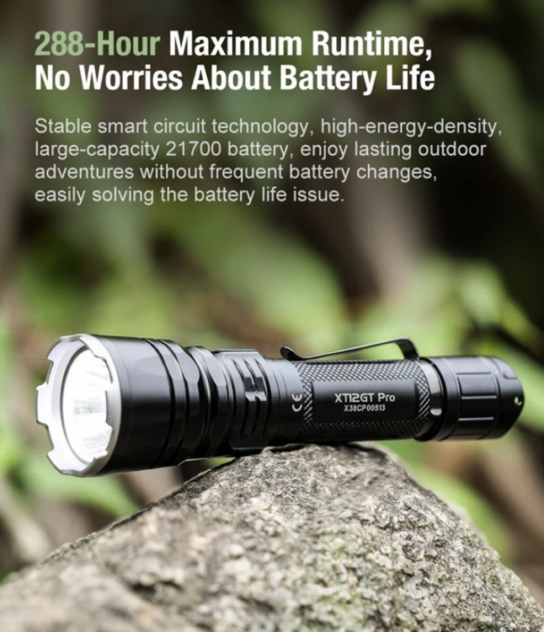 Lampe Torche Klarus XT12GT PRO – 1600 Lumens - Tactique et rechargeable – Image 3