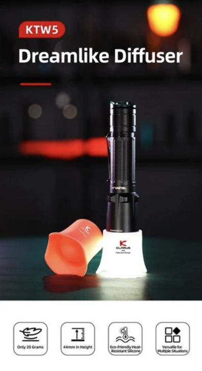 Diffuseur trépied orange souple Klarus KTW-5 – Image 3