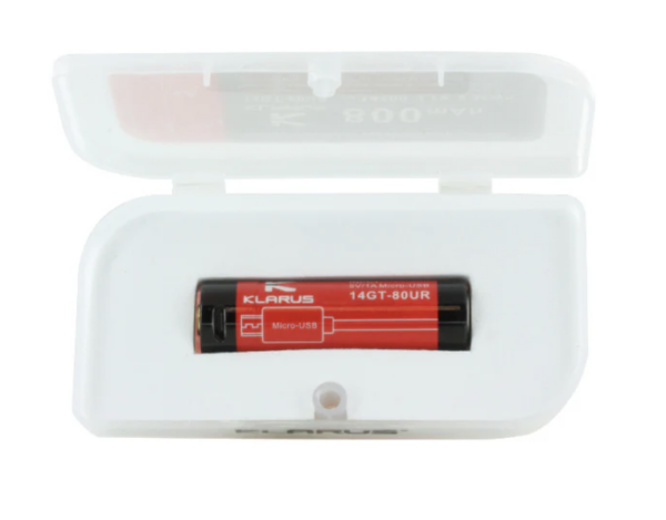 Batterie Klarus 14GT80UR Li-ion 800mAh rechargeable Micro USB intégré – Image 4