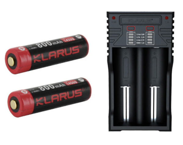 Chargeur Klarus K2 USB pour batteries Li-ion / IMR / Ni-Cd et LiFePO4 + 2 batteries – Image 8