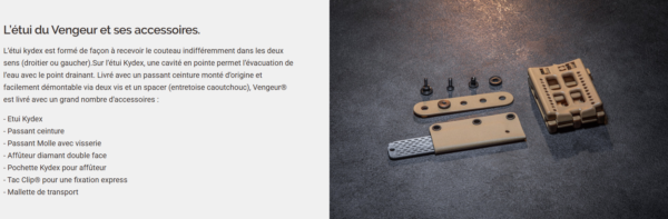 Couteau fixe VENGEUR Noir – Image 9