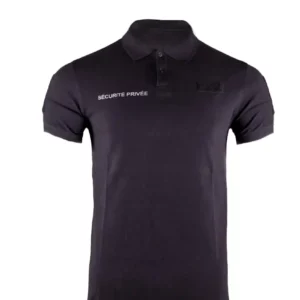 Polo manches courtes sécurité privée Noir sans bandes (GK pro)