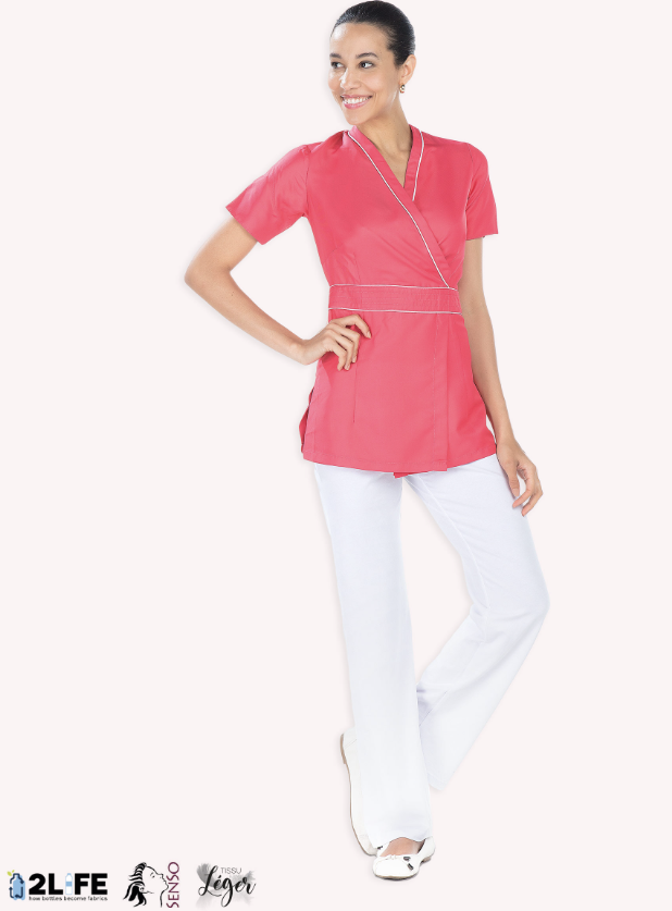 Blouse Rose ALISON pour Dame Lotus Blanc (REMY C.)