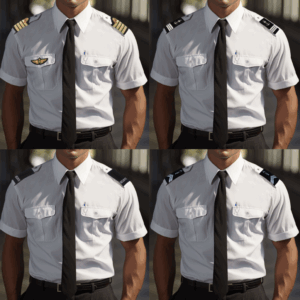 Chemise pilote blanche manches courtes (DCA)