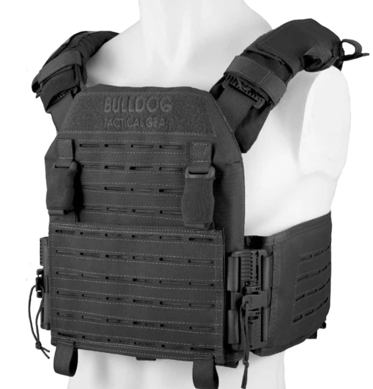 Gilet porte-plaques QR Kinetic Bulldog Tactical Gear Noir (DWS)