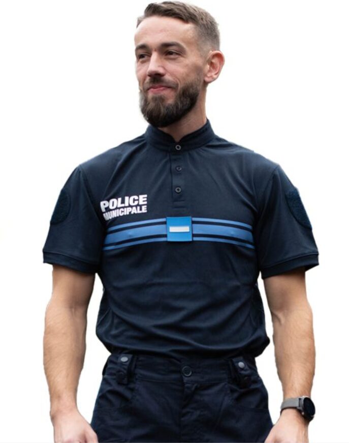 POLO COL MAO RESPIRANT MANCHES COURTES PM MARINE (LPSA)