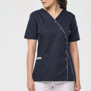 BLOUSE POLYCOTON AVEC BOUTONS-PRESSION FEMME (TOPTEX) By WK