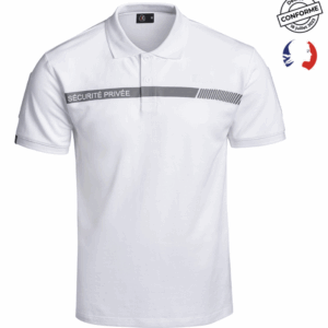 Polo SÉCU-ONE Sécurité Privée blanc ou noir (A10)