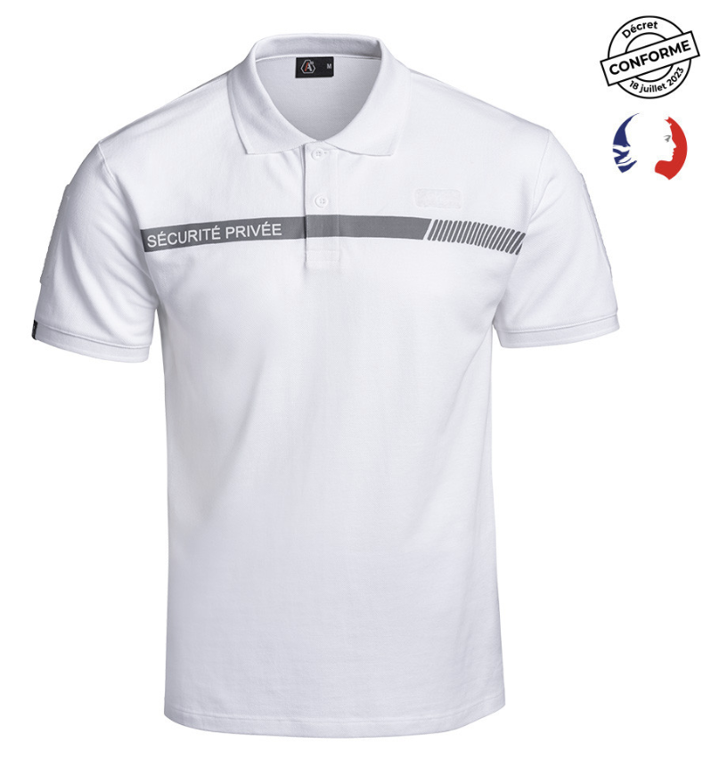 Polo SÉCU-ONE Sécurité Privée blanc ou noir (A10)