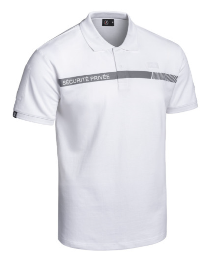 Polo SÉCU-ONE Sécurité Privée blanc ou noir (A10) – Image 3