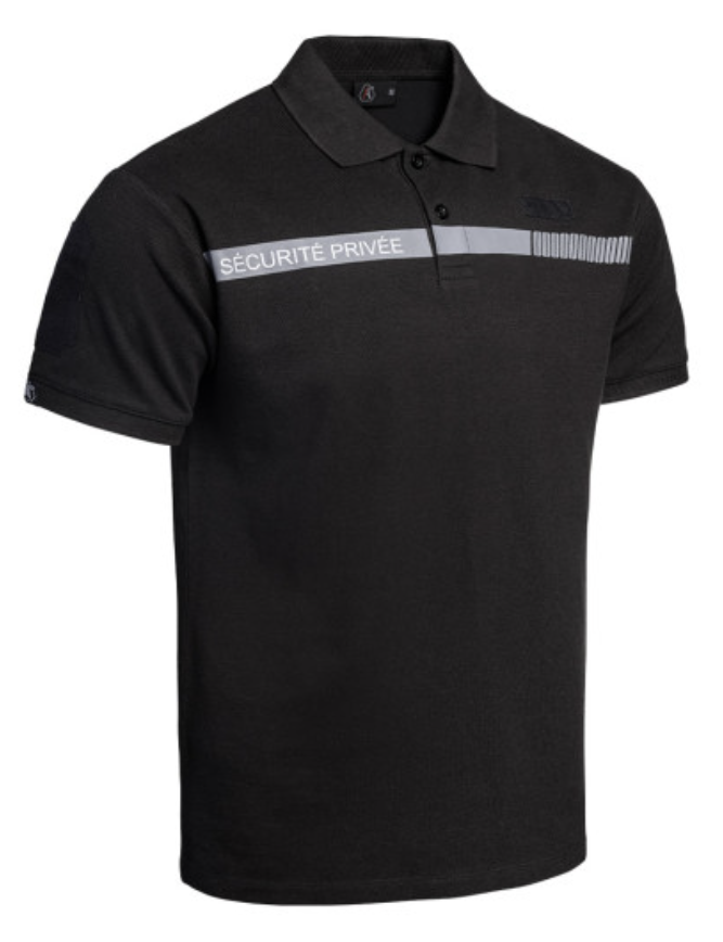Polo SÉCU-ONE Sécurité Privée blanc ou noir (A10) – Image 4