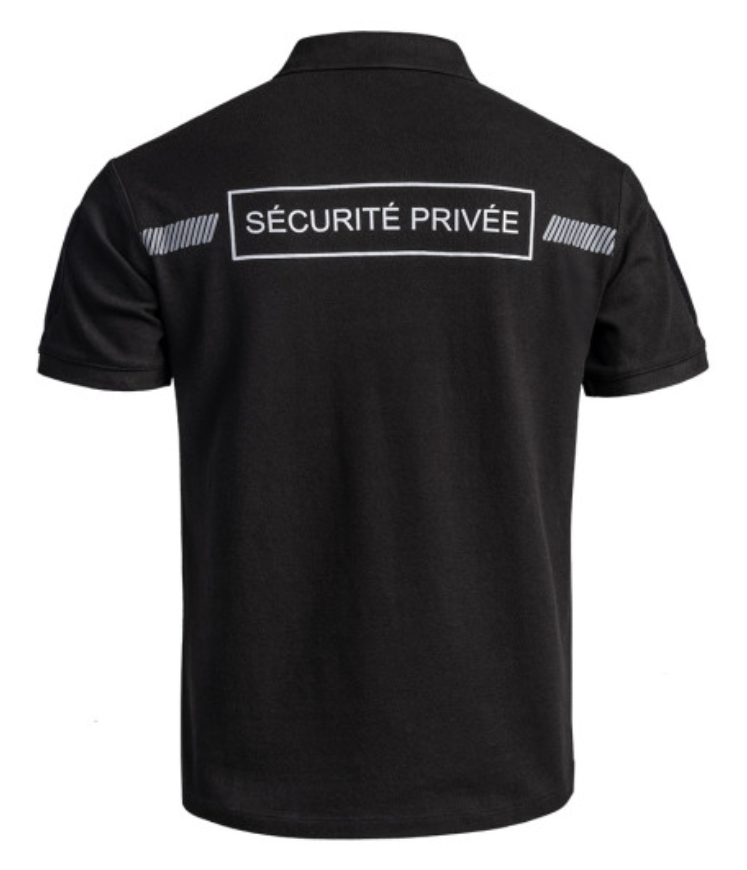 Polo SÉCU-ONE Sécurité Privée blanc ou noir (A10) – Image 6