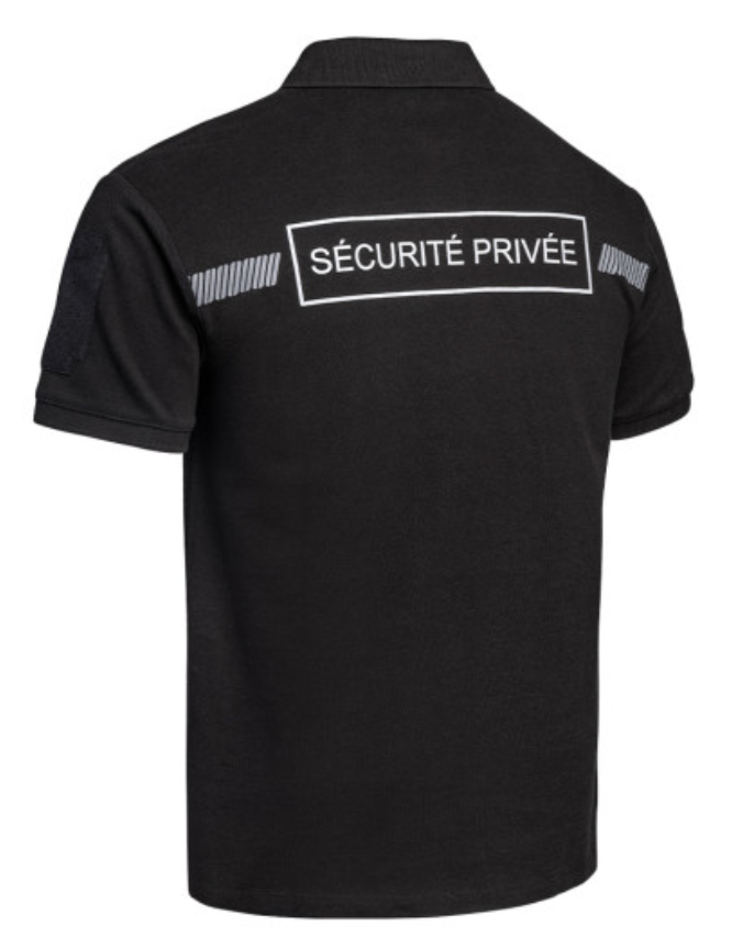 Polo SÉCU-ONE Sécurité Privée blanc ou noir (A10) – Image 8