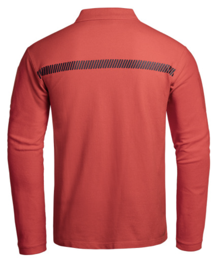 Polo SÉCU-ONE manches longues Sécurité Incendie rouge (A10) – Image 3