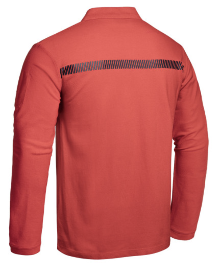 Polo SÉCU-ONE manches longues Sécurité Incendie rouge (A10) – Image 4