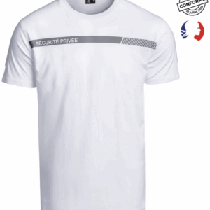 T-shirt SÉCU-ONE Sécurité Privée blanc (A10)