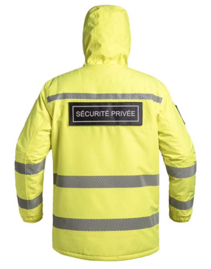 Parka Hardshell SÉCU-ONE WF 150 HV-TAPE Sécurité Privée jaune (A10) – Image 6