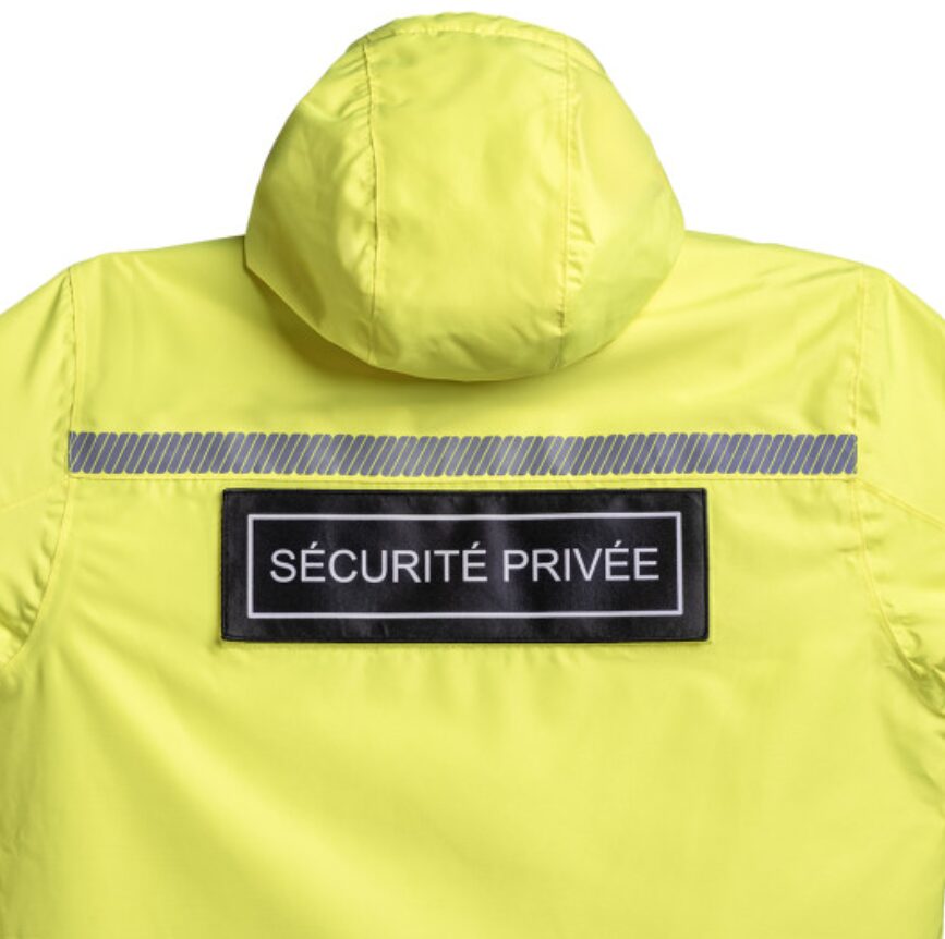 Parka Hardshell SÉCU-ONE WF 150 HV-TAPE Sécurité Privée jaune (A10) – Image 3