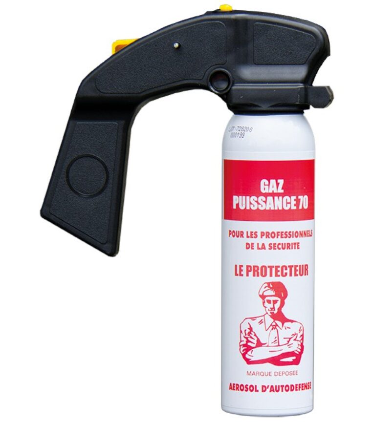 AÉROSOL GAZ LACRYMOGÈNE ANTI-AGRESSION PUISSANCE 70 - 100 ML POIGNEE (LPSA)
