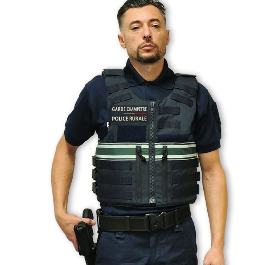 Gilet pare balles Full Tactical homme GARDE CHAMPETRE POLICE RURALE NIJ 0101.06 NIJ 0115.00 - L2 E2 (LPSA)