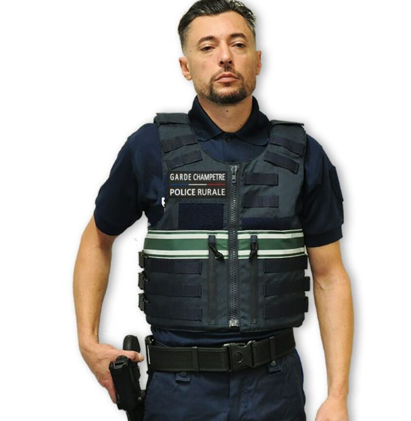Gilet pare balles Full Tactical homme GARDE CHAMPETRE POLICE RURALE NIJ IIIA 0101.04 10 JOULES (LPSA)