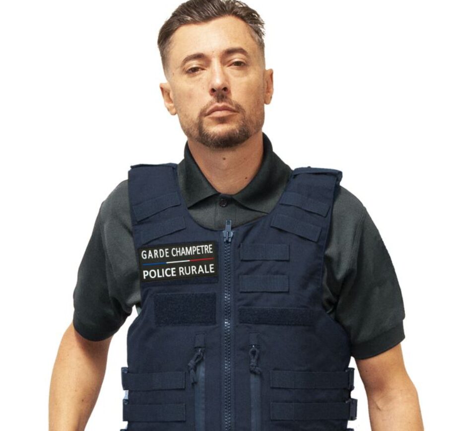 Gilet pare balles Full Tactical homme Garde Champêtre Police Rurale NIJ IIIA 0101.04 10 JOULES (LPSA)