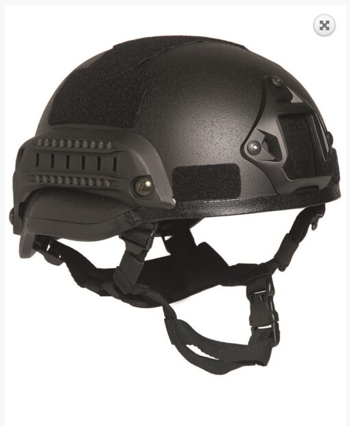 CASQUE DE COMB. M.I.C.H. AV.RAIL 2002 NOIR (MIL-TEC)