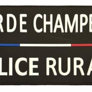 Flap garde champêtre police rurale gomme noir 130 x 60 mm (LPSA)