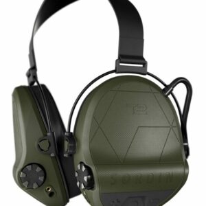 Casque anti-bruit Suprême T2 vert olive serre-nuque tissu noir (A10)