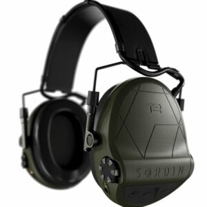 Casque anti-bruit Suprême T2 vert olive serre-tête cuir noir (A10)