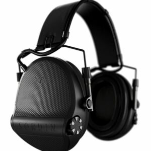 Casque anti-bruit Suprême X2 noir avec serre-tête cuir noir et anneaux d'hygiène en gel (A10)