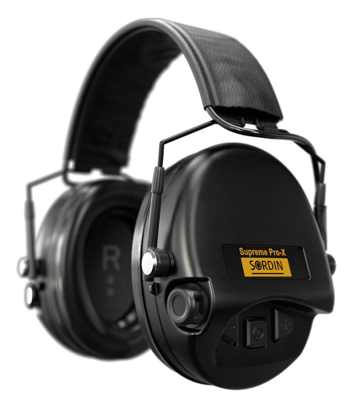 Casque anti-bruit Suprême Pro-X SFA noir serre-tête cuir noir (A10)