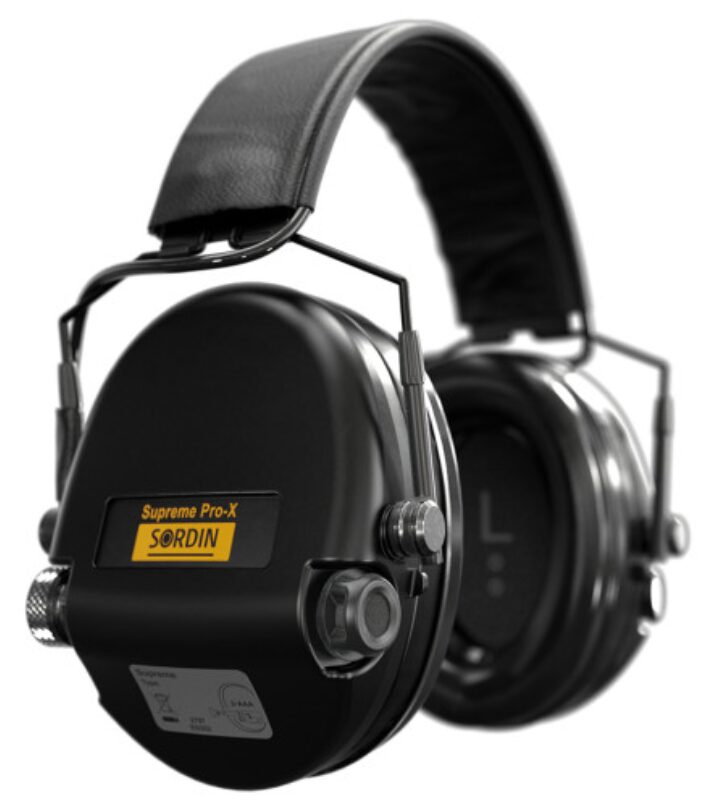 Casque anti-bruit Suprême Pro-X SFA noir serre-tête cuir noir (A10) – Image 3