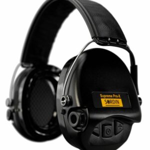 Casque anti-bruit Suprême Pro-X LED noir serre-tête cuir noir (A10)