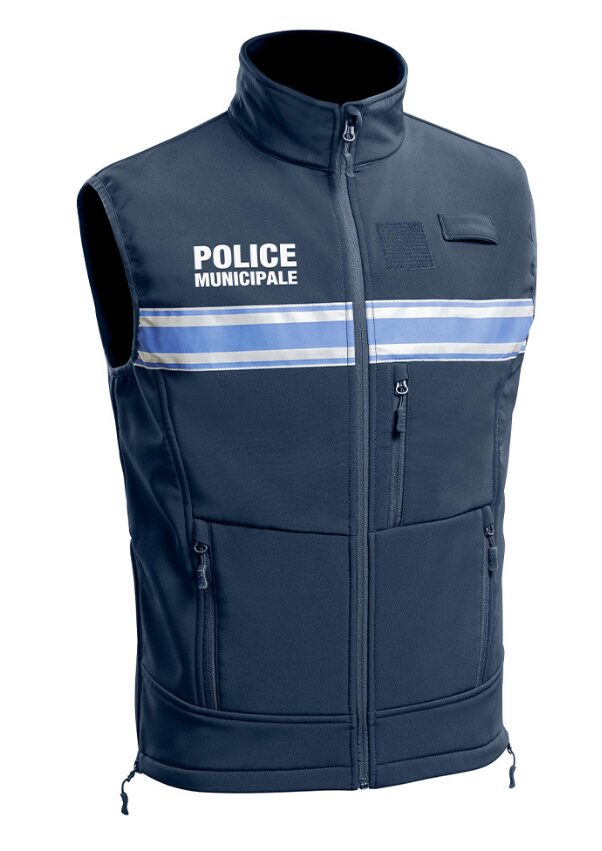 Gilet Softshell sans manches Police Municipale P.M. ONE Taille S (A10)